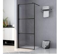 vidaXL Paroi de douche à l'italienne en verre ESG noir 100x195 cm