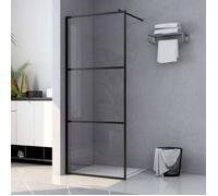 vidaXL Paroi de douche à l'italienne à verre ESG Noir 80x195 cm