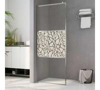 vidaXL Paroi de douche à l'italienne à verre ESG pierre 100x195 cm