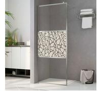 vidaXL Paroi de Douche à l'Italienne Cabine de Douche Cloison de Douche Salle de Bain Maison Intérieur Verre ESG Pierre 146652
