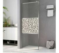 vidaXL Paroi de douche à l'italienne Verre ESG Pierre 146650