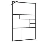 vidaXL Paroi de douche à verre ESG transparent 115x195 cm Noir