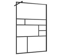 vidaXL Paroi de douche en verre ESG 115x195 cm Transparent Noir