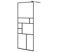 vidaXL Paroi de douche à verre ESG transparent 80x195 cm Noir