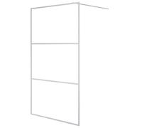 vidaXL Paroi de douche Argenté 115x195 cm Verre ESG transparent