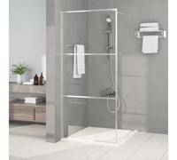 vidaXL Paroi de douche Argenté 90x195 cm Verre ESG transparent