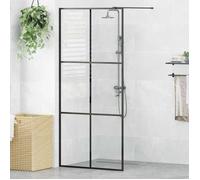 vidaXL Paroi de douche 151024 - Verre ESG 90x195 cm - Noir