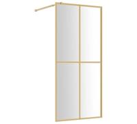 vidaXL Paroi de douche Verre ESG transparent doré 80x195 cm