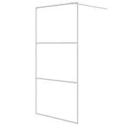 vidaXL Paroi de douche 100x195 cm Verre ESG transparent Blanc anti-éclaboussures