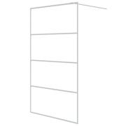 vidaXL Paroi de douche 115x195 cm Verre ESG transparent Blanc 152143