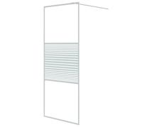 Inloopdouchewand 80x195 cm transparant ESG-glas wit152150