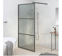 vidaXL Paroi de douche 151891 100x195 cm Verre ESG Noir