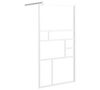 vidaXL Paroi de Douche Cloison de Baignoire Accessoire de Salle de Bain Cloison de Douche Maison Intérieur 100x195 cm ESG Verre Blanc