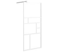 vidaXL Paroi de douche Cloison de baignoire 90x195 cm Verre ESG Blanc