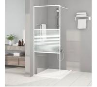 vidaXL Paroi de douche Écran de cabine 80x195 cm Verre ESG Blanc 152150