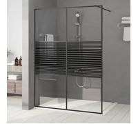 vidaXL Paroi de douche Écran 152149 Résistance aux éclaboussures Noir 140x195 cm