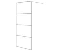 vidaXL Paroi de Douche Ecran Cloison Cabine de Douche Salle de Bain Intérieur Résistance aux Eclaboussures Blanc 90x195 cm Verre ESG Transparent