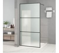 vidaXL Paroi de Douche Ecran Cloison Cabine de Douche Salle de Bain Intérieur Résistance aux Eclaboussures Noir 100x195 cm 152112