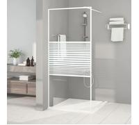 vidaXL Paroi de Douche Ecran Cloison Cabine de Douche Salle de Bain Intérieur Résistance aux Eclaboussures Blanc 90x195 cm 152151