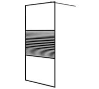 vidaXL Paroi de douche Noir 100x195 cm – Verre ESG transparent
