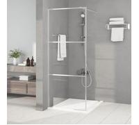 vidaXL Paroi de douche 152115 Verre ESG transparent Argenté 80x195 cm