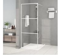 vidaXL Paroi de douche 80x195 cm Verre ESG transparent Blanc