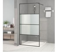 vidaXL Paroi de douche 152127 – Verre ESG demi-dépoli Noir 100×195 cm Résistance aux éclaboussures