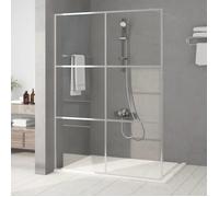 vidaXL Paroi de Douche Ecran Cloison Cabine de Douche Salle de Bain Intérieur Résistance aux Eclaboussures Argenté 140x195 152119