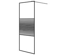 vidaXL Paroi de douche Noir 80x195 cm Verre ESG transparent