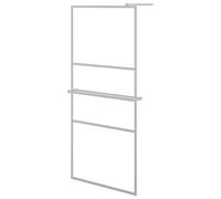 vidaXL Paroi de douche et étagère Chrome 90x195 cm Verre ESG&Aluminium
