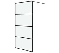 vidaXL Paroi de douche Écran cloison cabine Résistance aux éclaboussures Noir 100x195 cm 152132