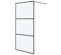 vidaXL Paroi de douche Noir 100x195 cm Verre ESG dépoli