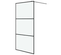 vidaXL Paroi de douche Noir 100x195 cm Verre ESG dépoli