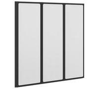 vidaXL Paroi de Douche Noir 120 x 2 x 117 cm Aluminium, Écran de Douche Moderne, Durable et Pliable, séparateur Pratique pour économiser de l'espace, Accessoire Contemporain