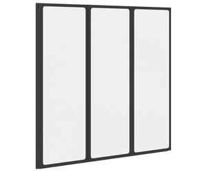 vidaXL Paroi de douche Noir 120 x 2 x 117 cm Aluminium et PP, Paravent de douche, moderne et rectangulaire, pliable, gain de place, panneau flexible pour votre salle de bain