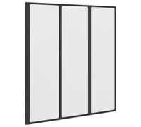 vidaXL Paroi de douche pliable 132 x 2 x 140 cm Aluminium Noir