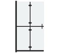 vidaXL Paroi de Douche Pliable Cloison de Baignoire Accessoire de Salle de Bain Cloison de Douche Maison Intérieur Verre ESG Dépoli 120x190 cm