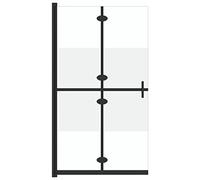 vidaXL Paroi de douche pliante pour baignoire Verre ESG demi-dépoli 80x190 cm
