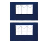 Tentwanden met raam PE blauw 2 st 45115