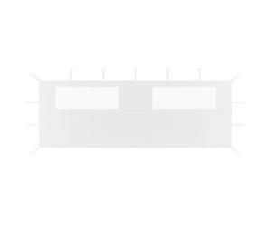 Vidaxl Paroi Latã©Rale De Belvã©Dã¿Re Avec Fenãªtres 6x2 M Blanc