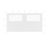 vidaXL Paroi latérale de belvédère 3070424 – avec fenêtres, 4 x 2 m, blanc