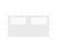 vidaXL Prieelzijwand met ramen 4x2 m wit3070424 Blanc G