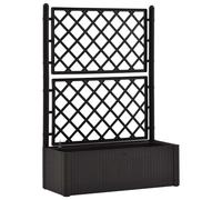Lit Surélevé de Jardin Treillis Système d'Arrosage Anthracite Patio vidaXL