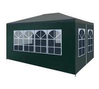vidaXL Tente de réception 3 x 4 m Vert – Polyéthylène, acier résistant à la rouille