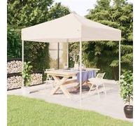 Partytent inklapbaar 2x2 m crÃmekleurig93494
