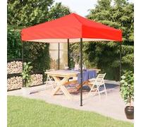 Vidaxl Tente De Réception Pliable Rouge 2x2 M Rouge