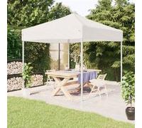 Vidaxl Tente De Réception Pliable Blanc 3x3 M Blanc