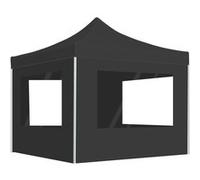 Vidaxl Tente De Réception Pliable Et Parois Aluminium 2x2 M Anthracite