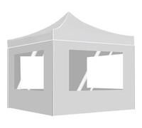Partytent inklapbaar met wanden 2x2 m aluminium wit48934