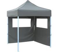 Vidaxl Tente De Réception Pliable Avec 2 Parois 2x2 M Acier Anthracite